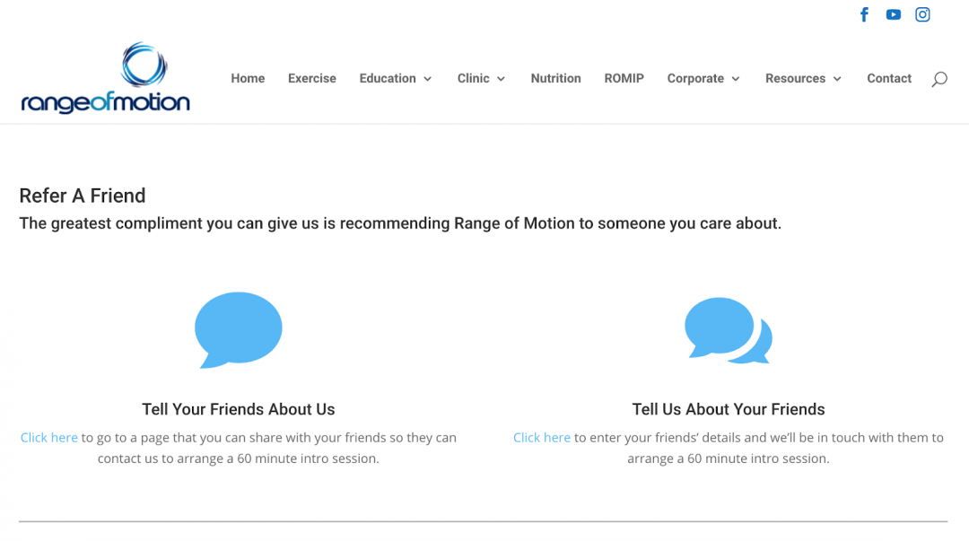 19. Referral Process, Range of Motion Fitness Business Series • Range