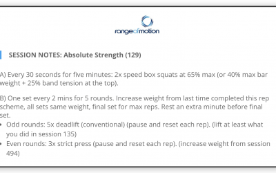 SESSION NOTES: Absolute Strength (129)