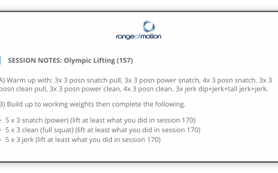 SESSION NOTES: Olympic Lifting (157)