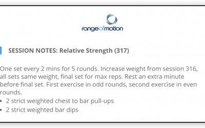 SESSION NOTES: Relative Strength (317)