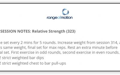 SESSION NOTES: Relative Strength (323)