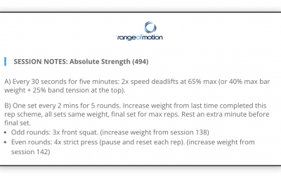 SESSION NOTES: Absolute Strength (494)