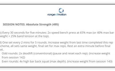 SESSION NOTES: Absolute Strength (495)