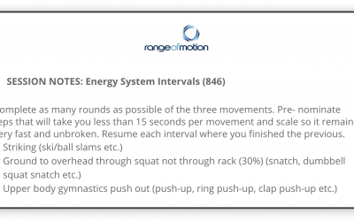 SESSION NOTES: Energy System Intervals (846)