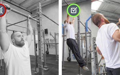 Elbows bent. Pull-up/Hang Movement Therapy.