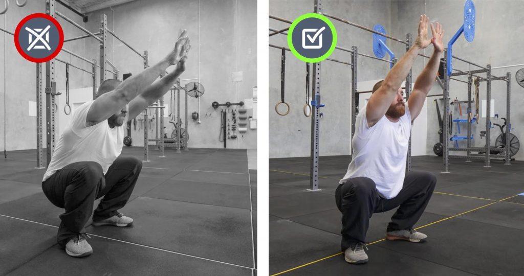 Lower back rounded. Squat, Jump, Run, Cycle Movement Therapy. Range